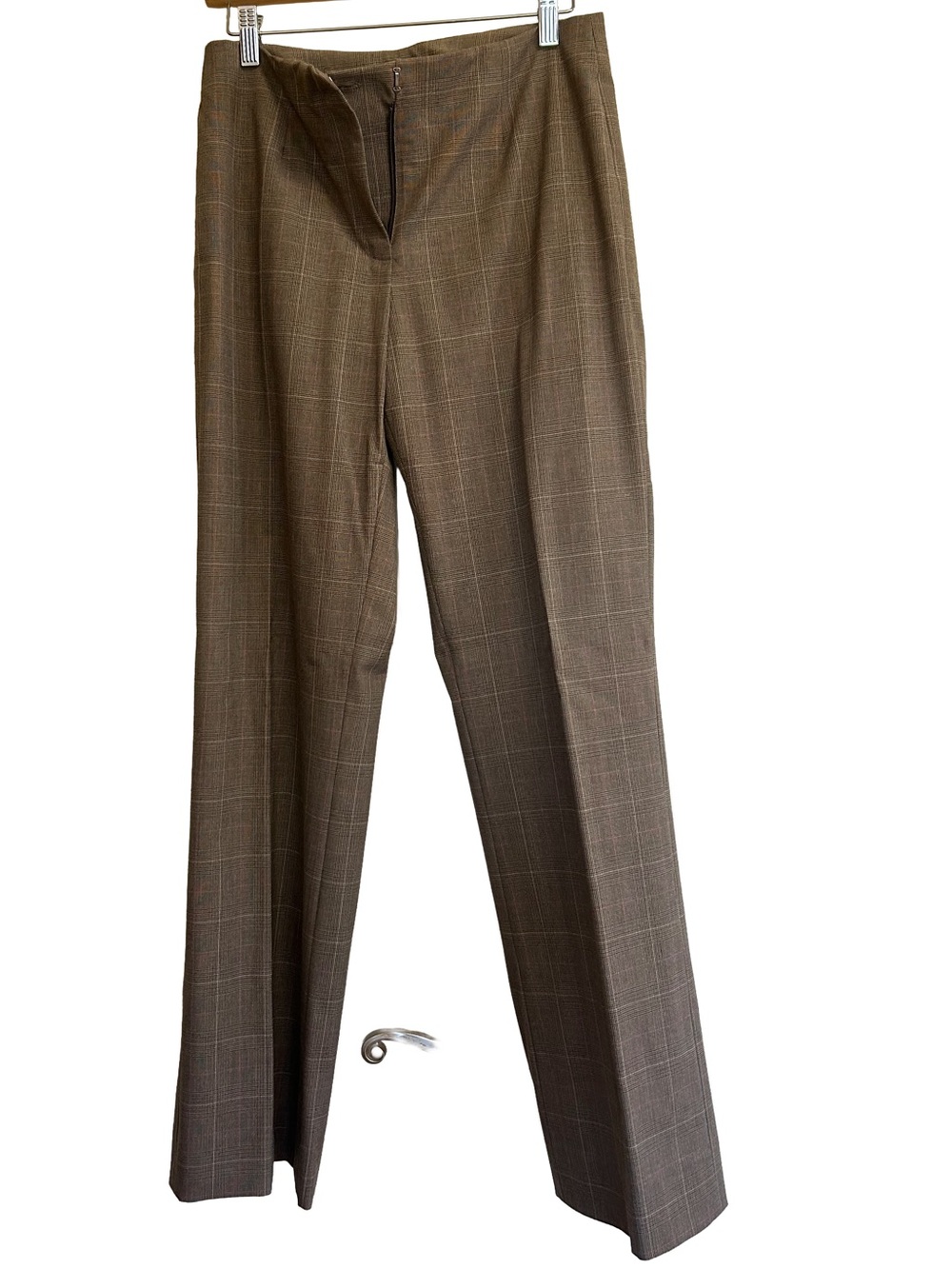 Vintage 90s Elliott Lauren Made in USA Brown Pink Plaid Pants 4